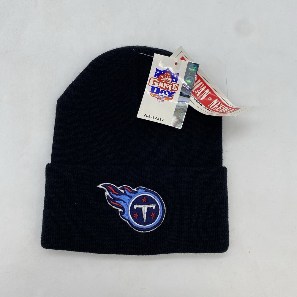 Tennessee Titans Beanie Cuffed Black Knit Hat OSFA One Size Game Day